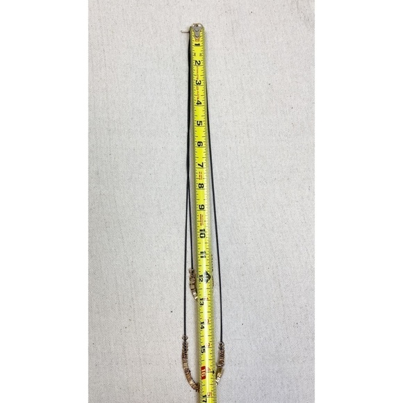 Lydell NYC Double Strand Black Gold Chain Necklace - Picture 5 of 6